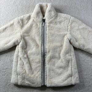 Patagonia Lunar Frost Jacket Girls'‎ Size XL (14) Ivory Cream 68595 Fleece Zip